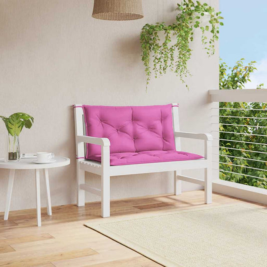 Cuscini per Panca da Giardino 2 pz Rosa 100x50x7 cm in Tessuto - homemem39