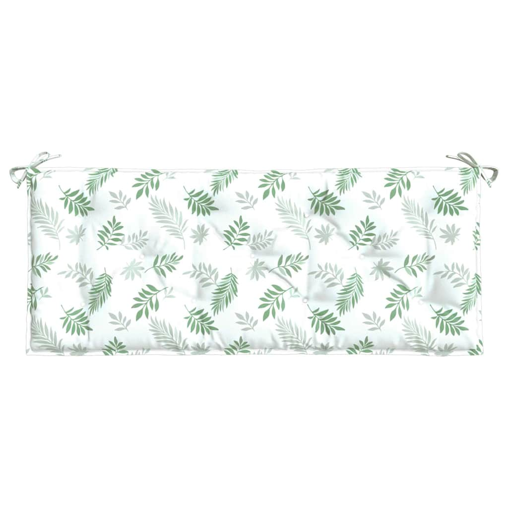 Cuscini Panca Giardino 2 pz Motivo a Foglie 120x50x7 cm Tessuto - homemem39