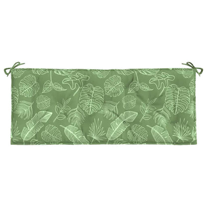 Cuscini Panca Giardino 2 pz Motivo a Foglie 120x50x7 cm Tessuto - homemem39