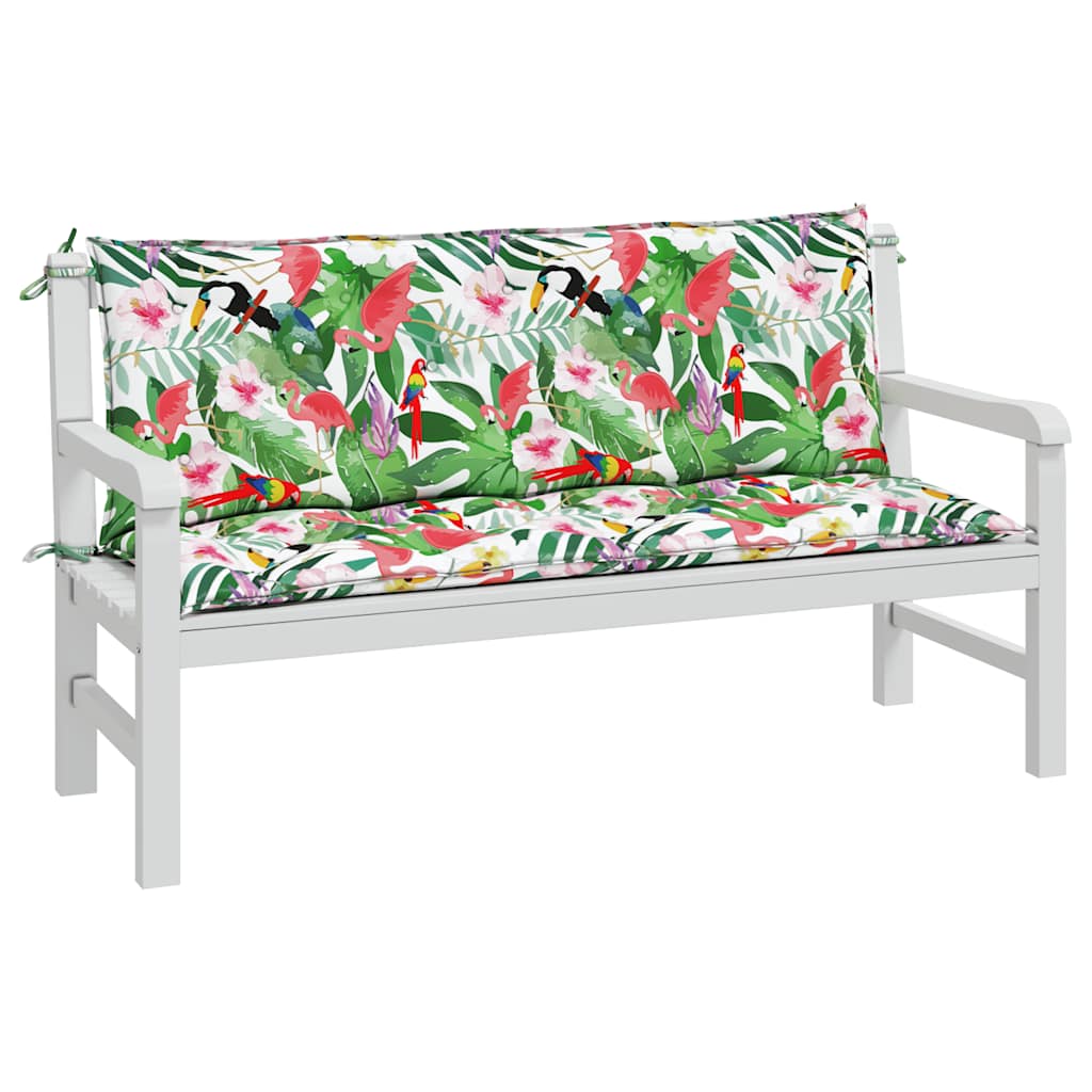 Cuscini Panca da Giardino 2pz Multicolore 150x50x7cm in Tessuto - homemem39