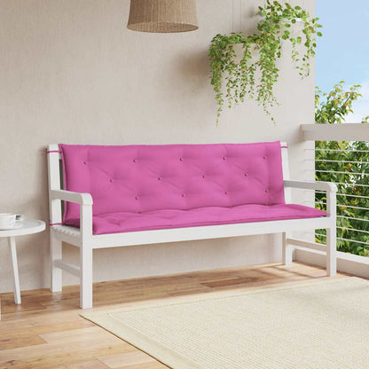 Cuscini per Panca da Giardino 2 pz Rosa 150x50x7 cm in Tessuto - homemem39