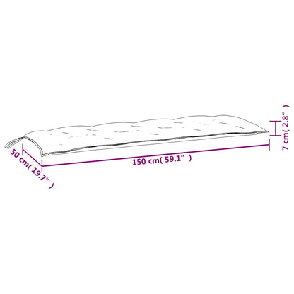 Cuscini per Panca da Giardino 2 pz Turchese 150x50x7 cm Tessuto - homemem39