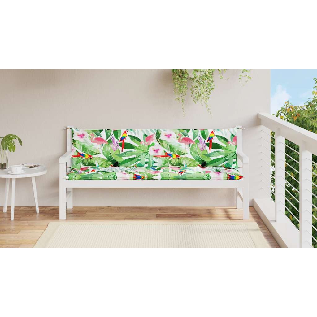 Cuscini Panca da Giardino 2pz Multicolore 200x50x7cm in Tessuto - homemem39