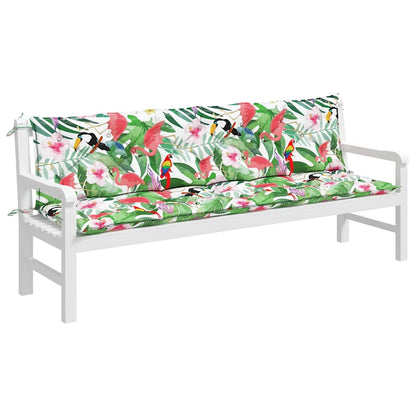 Cuscini Panca da Giardino 2pz Multicolore 200x50x7cm in Tessuto - homemem39