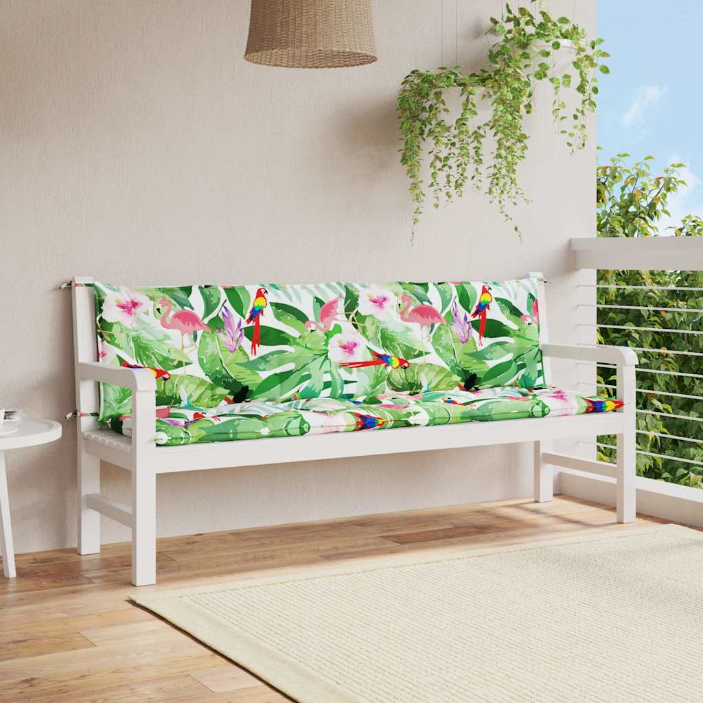 Cuscini Panca da Giardino 2pz Multicolore 200x50x7cm in Tessuto - homemem39