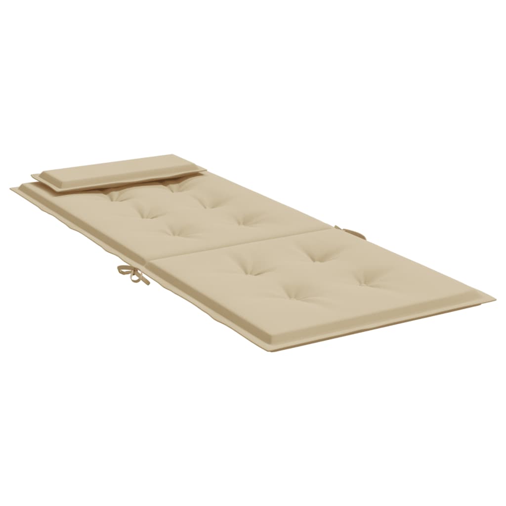 Cuscini per Sedia con Schienale Alto 2 pz Beige Tessuto Oxford - homemem39