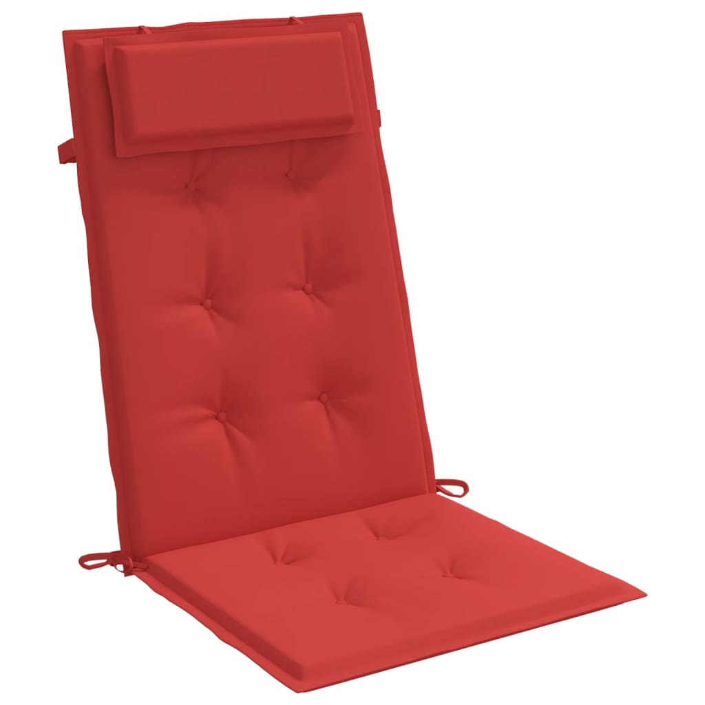 Cuscini per Sedia con Schienale Alto 4 pz Rosso Tessuto Oxford - homemem39