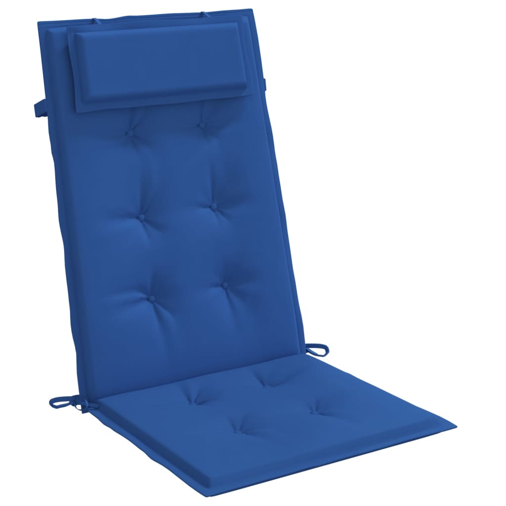 Cuscini Sedia con Schienale Alto 4 pz Blu Reale Tessuto Oxford - homemem39