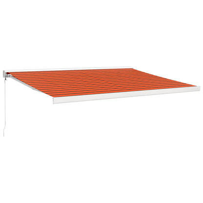 Tenda Sole Retrattile Arancione Marrone 4x3m Tessuto Alluminio - homemem39