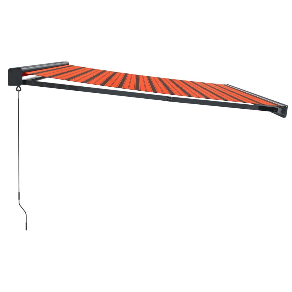 Tenda Retrattile Arancione Marrone 4,5x3 m Tessuto e Alluminio - homemem39