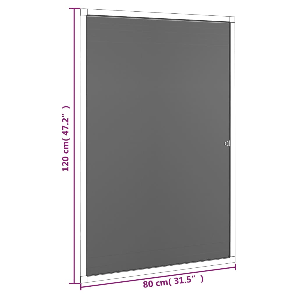 Zanzariera per Finestre Antracite 80x120 cm - homemem39