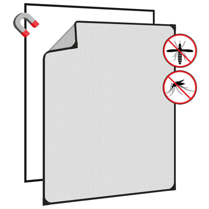 Zanzariera Magnetica per Finestre Antracite 100x120 cm