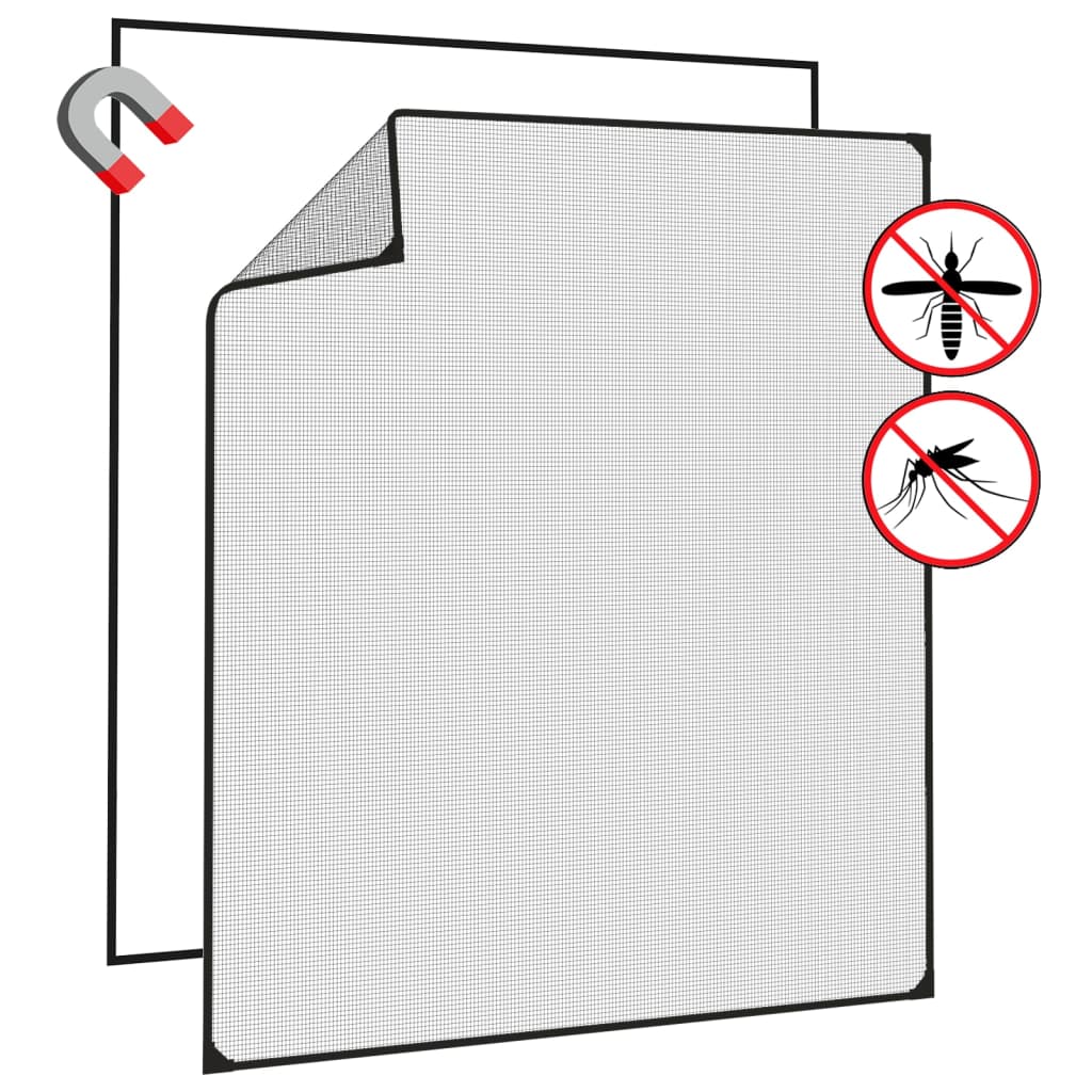 Zanzariera Magnetica per Finestre Antracite 120x140 cm - homemem39