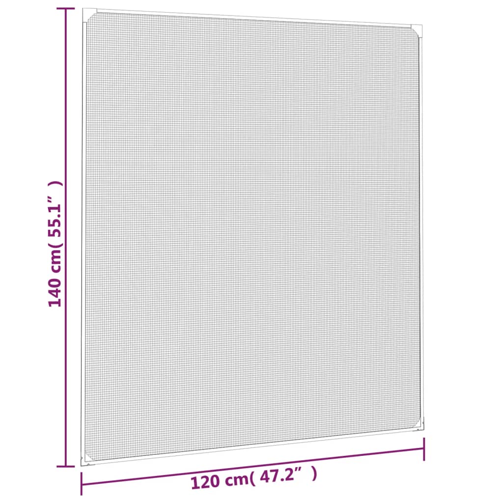 Zanzariera Magnetica per Finestre Antracite 120x140 cm - homemem39