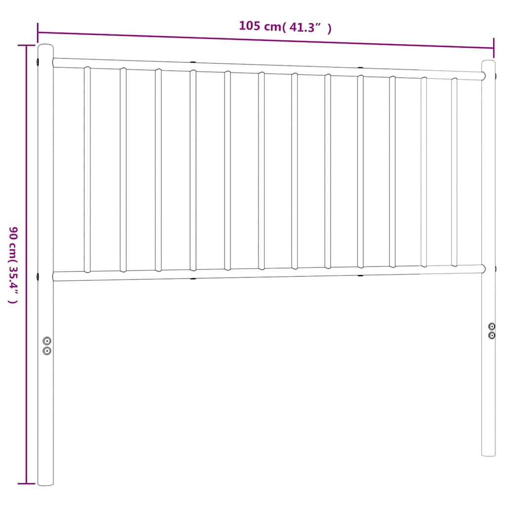 Testiera in Metallo Nero 100 cm - homemem39