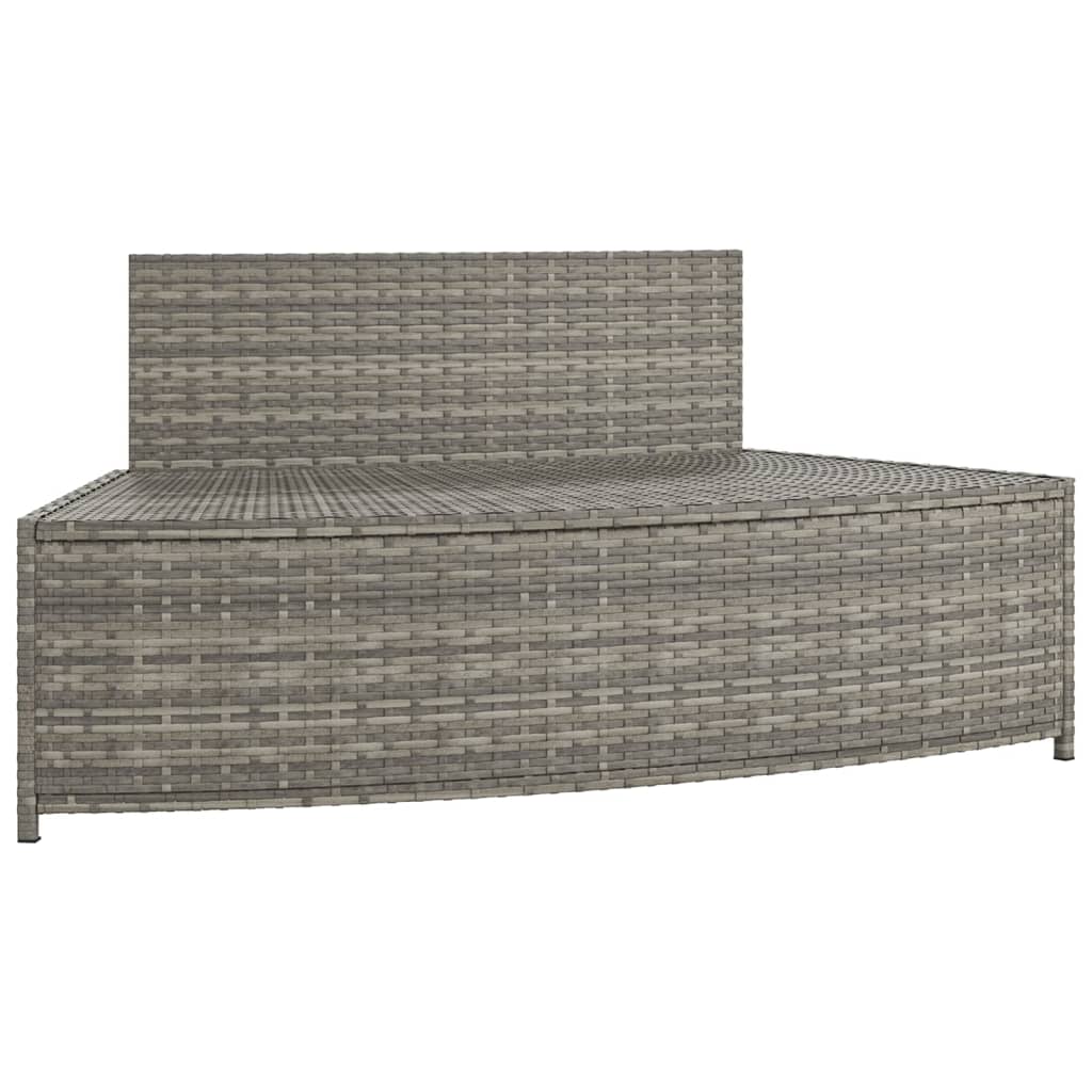 Panche per Spa con Cuscini 2 pz in Polyrattan Grigio - homemem39