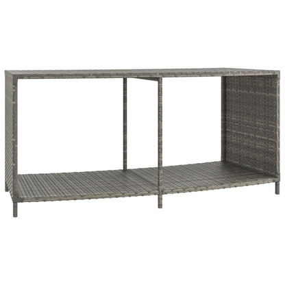 Scaffali Portaoggetti 2 pz in Polyrattan Grigio