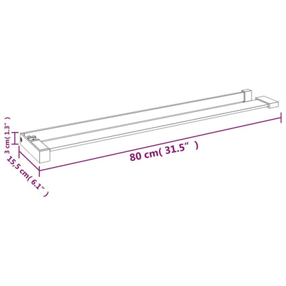 Mensola Doccia per Parete Doccia Walk-in Cromo 80 cm Alluminio - homemem39