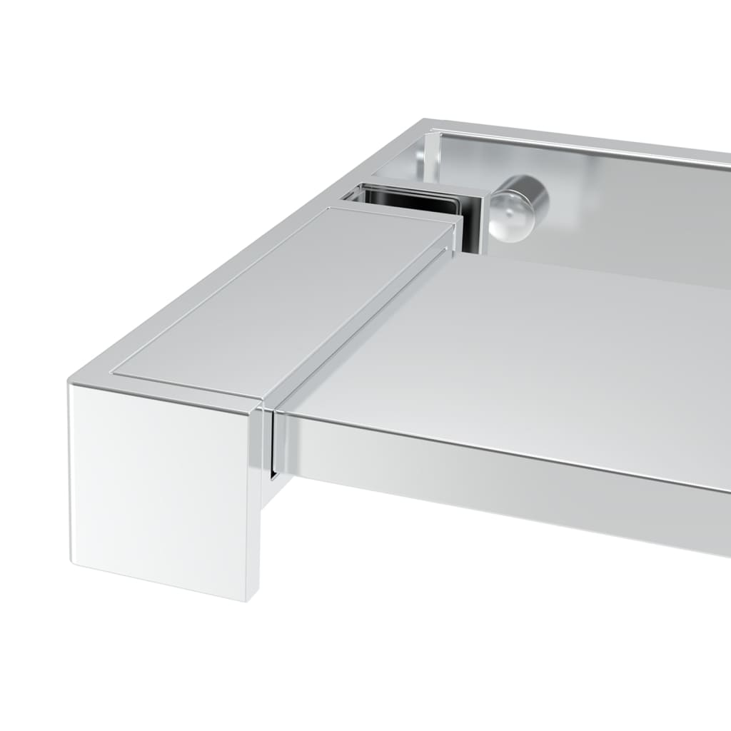 Mensola Doccia per Parete Doccia Walk-in Cromo 100 cm Alluminio - homemem39