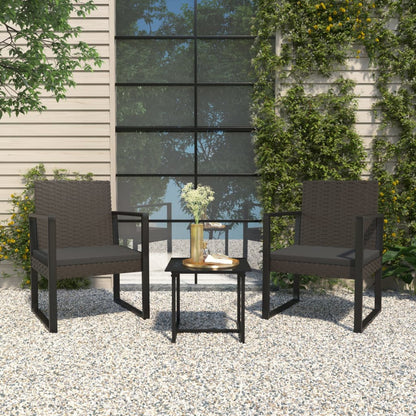 Poltrona da Giardino con Cuscino Nero in Polyrattan - homemem39