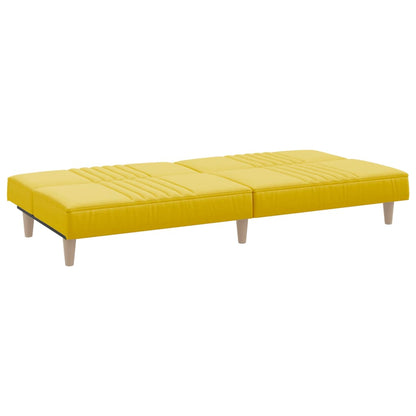 Divano Letto Giallo Chiaro in Tessuto