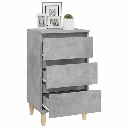 Comodino Grigio Cemento 40x35x70 cm in Legno Multistrato - homemem39