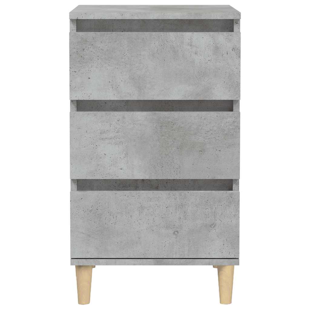 Comodino Grigio Cemento 40x35x70 cm in Legno Multistrato - homemem39