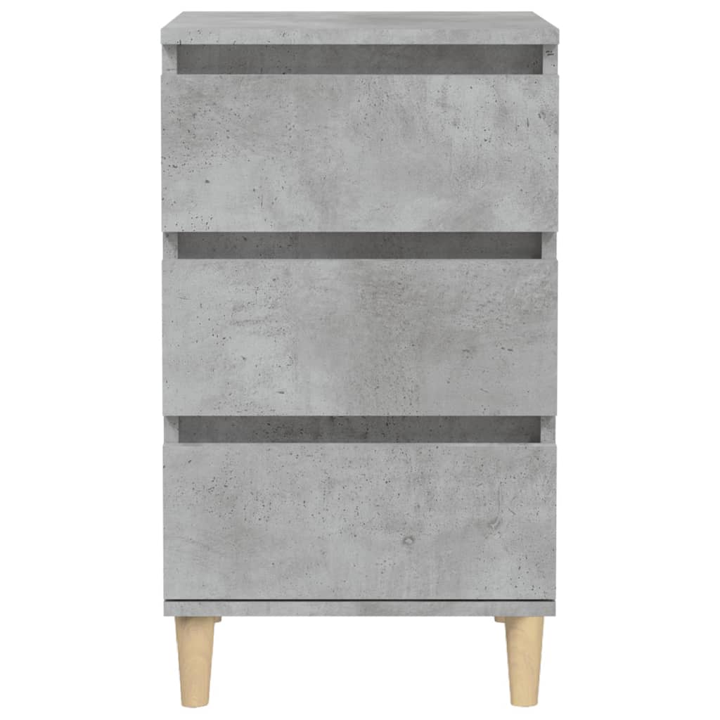 Comodino Grigio Cemento 40x35x70 cm in Legno Multistrato - homemem39