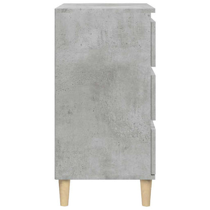 Comodino Grigio Cemento 40x35x70 cm in Legno Multistrato - homemem39