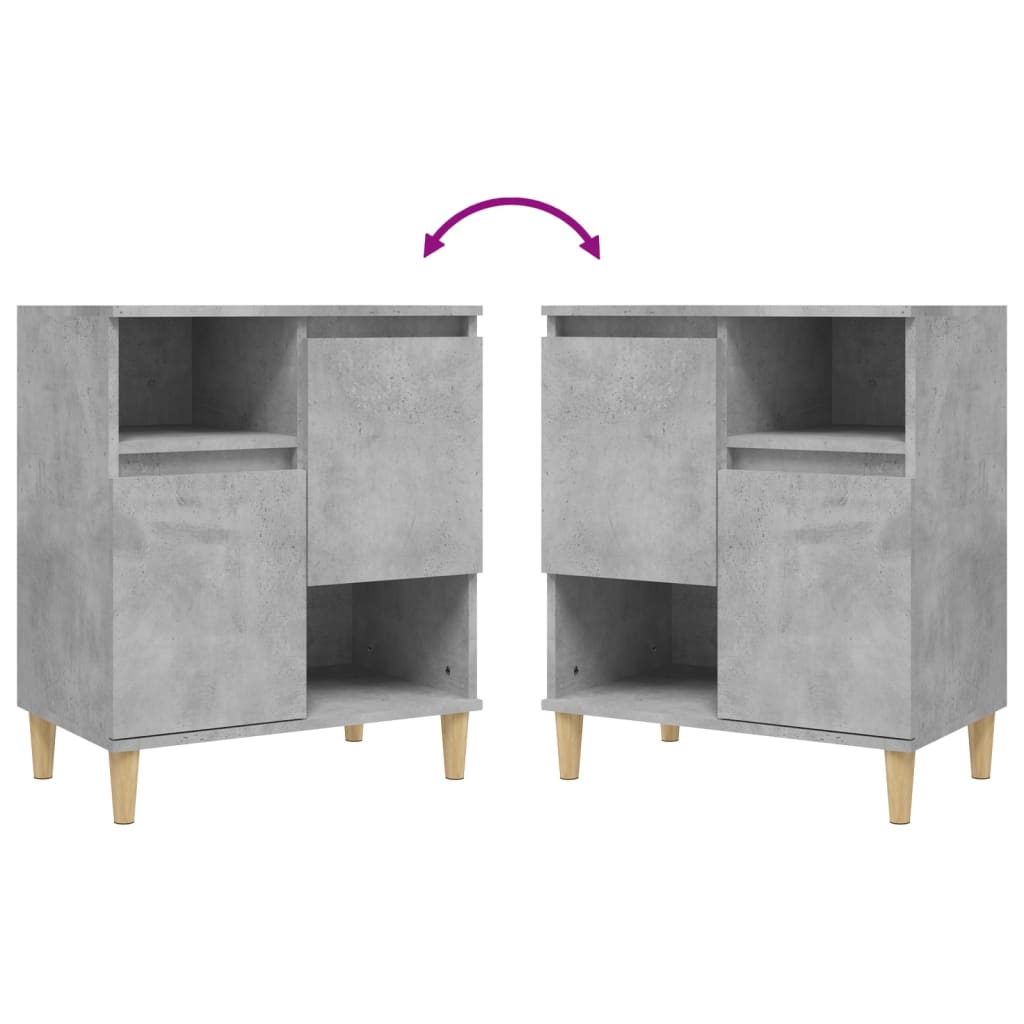 Credenza Grigio Cemento 60x35x70 cm in Legno Multistrato - homemem39