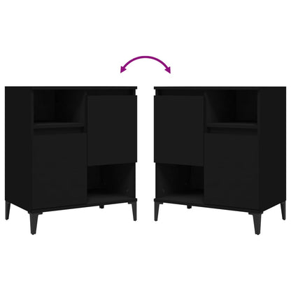 Credenza Nero 60x35x70 cm in Legno Multistrato