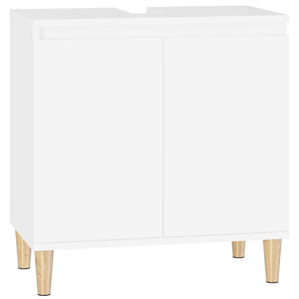 Mobile Lavabo Bianco 58x33x60 cm in Legno Multistrato - homemem39