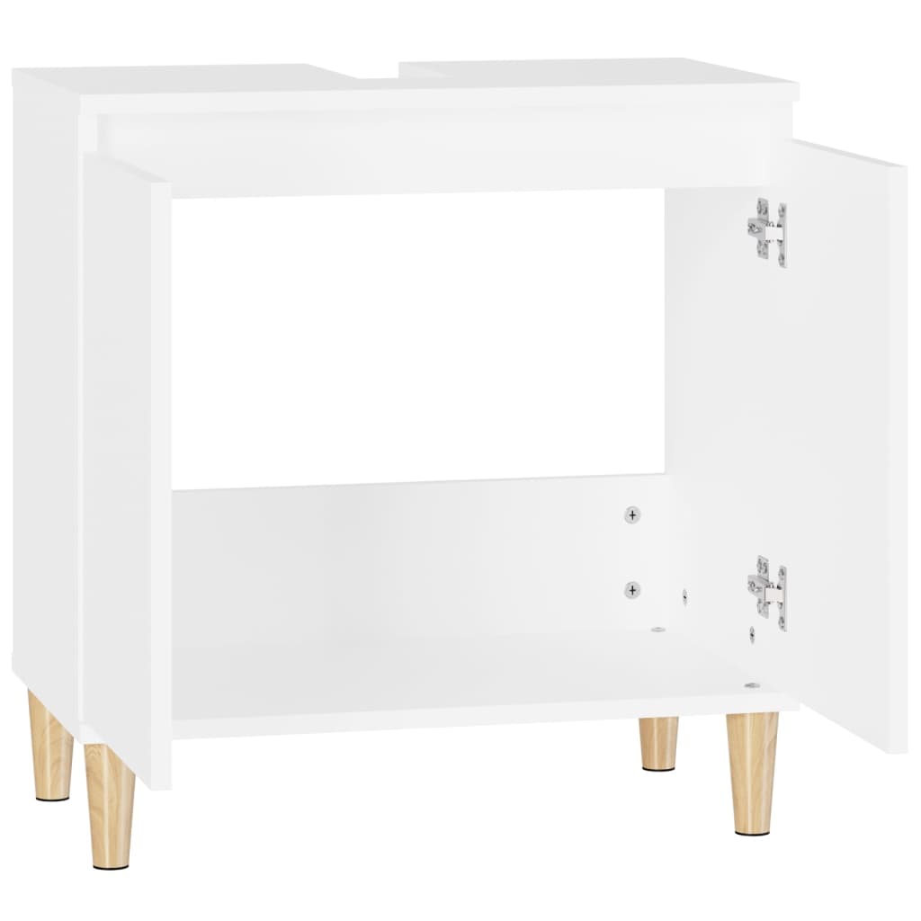 Mobile Lavabo Bianco 58x33x60 cm in Legno Multistrato - homemem39