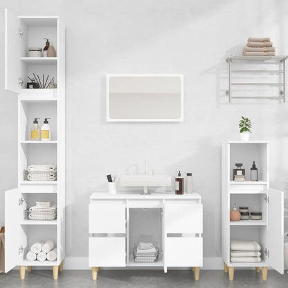 Mobile Lavabo Bianco 80x33x60 cm in Legno Multistrato - homemem39