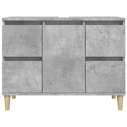 Mobile Lavabo Grigio Cemento 80x33x60 cm in Legno Multistrato - homemem39