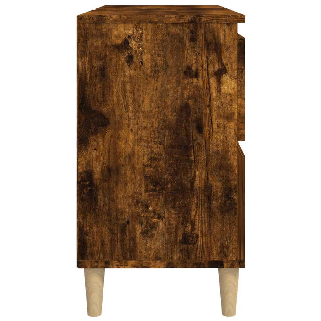 Mobile Lavabo Rovere Fumo 80x33x60 cm in Legno Multistrato - homemem39