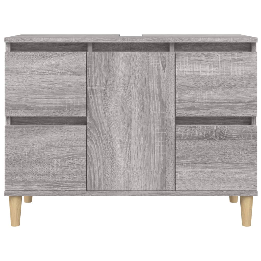 Mobile Lavabo Grigio Sonoma 80x33x60 cm in Legno Multistrato - homemem39