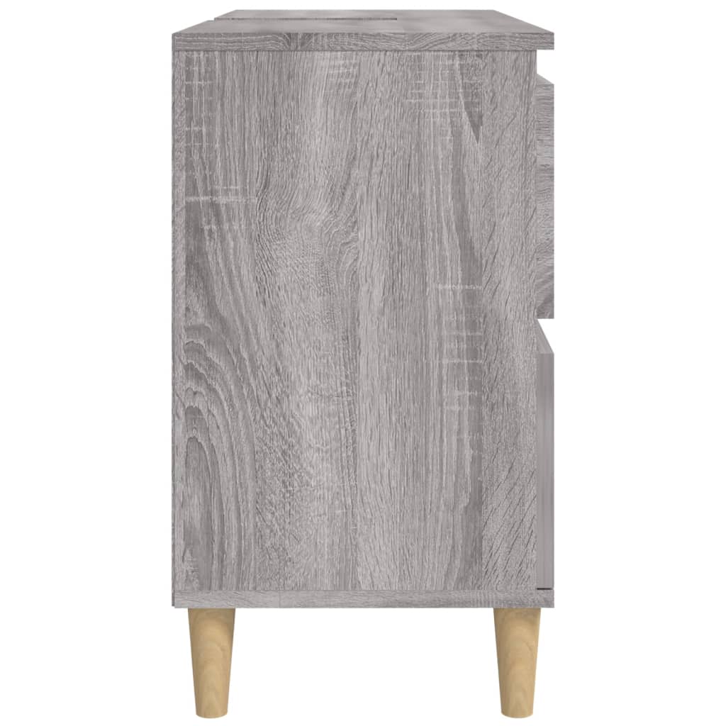 Mobile Lavabo Grigio Sonoma 80x33x60 cm in Legno Multistrato - homemem39