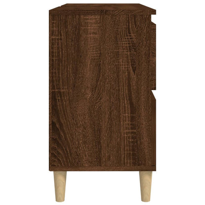 Brown Oak Washbasin Cabinet 80x33x60 cm in Multilayer Wood