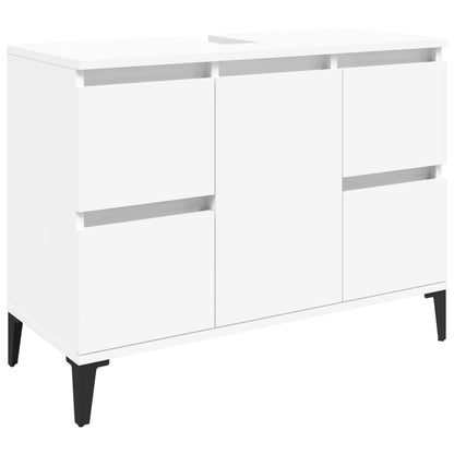 Mobile Lavabo Bianco 80x33x60 cm in Legno Multistrato - homemem39