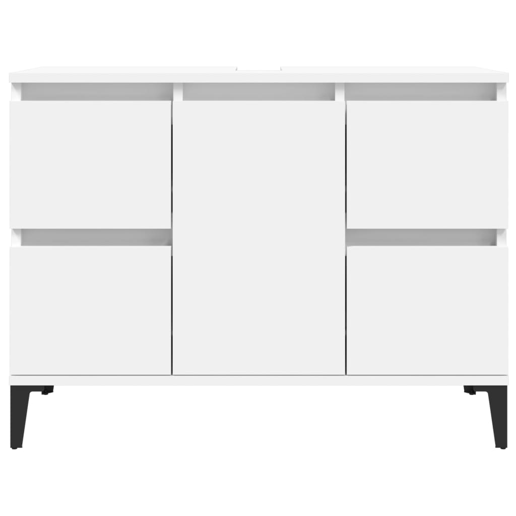 Mobile Lavabo Bianco 80x33x60 cm in Legno Multistrato - homemem39