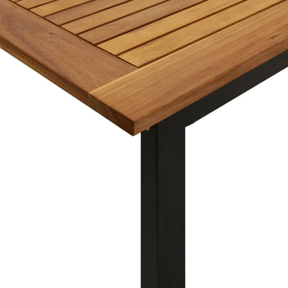 Tavolo Giardino con Gambe a U 200x90x75cm Legno Massello Acacia