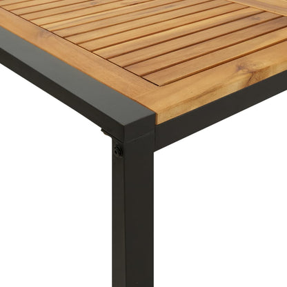 Tavolo Giardino con Gambe a U 140x80x75cm Legno Massello Acacia - homemem39