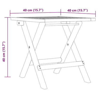 Lettini Prendisole 2 pz e Tavolo Grigio Legno Acacia