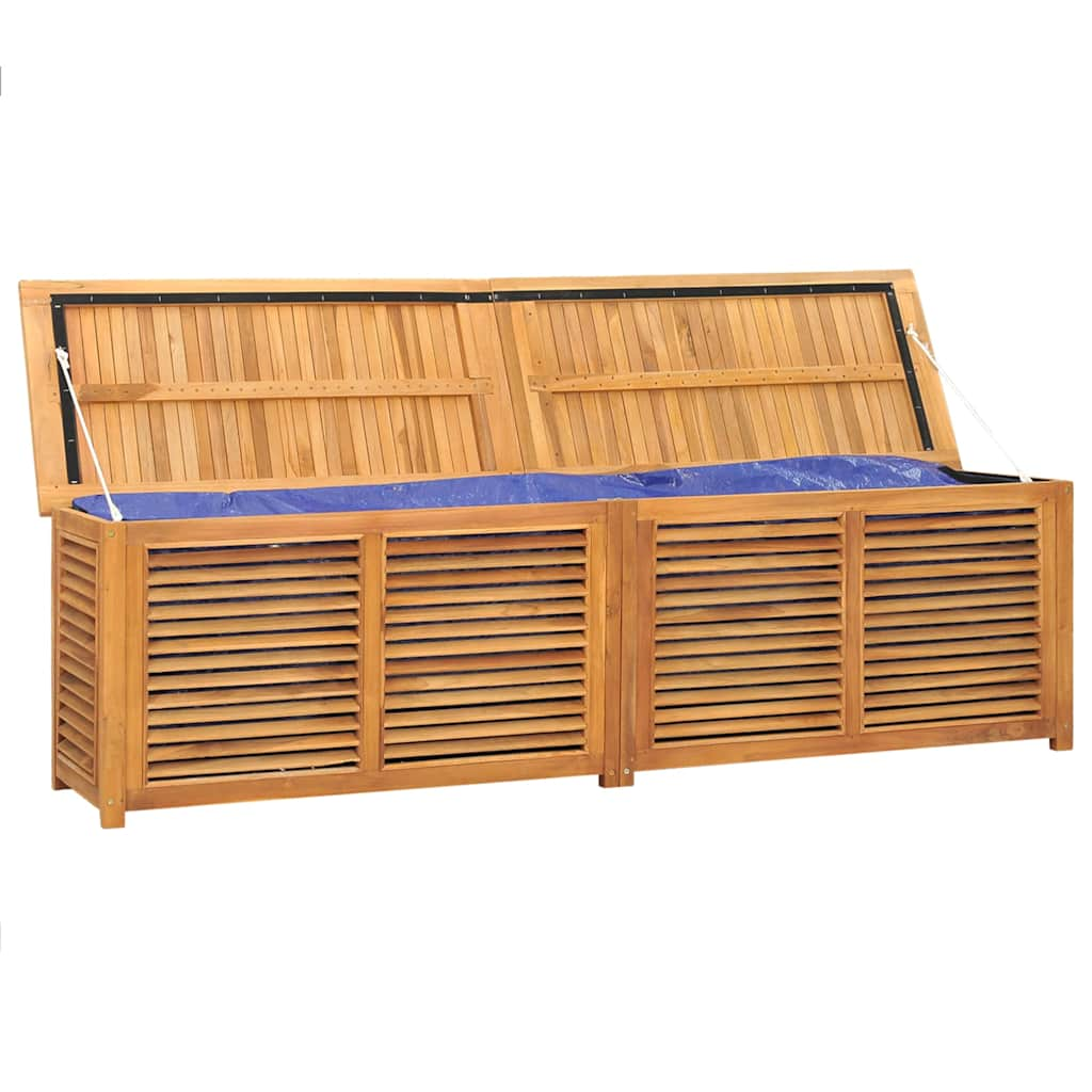 Contenitore Giardino con Borsa 200x50x55 cm Legno Massello Teak