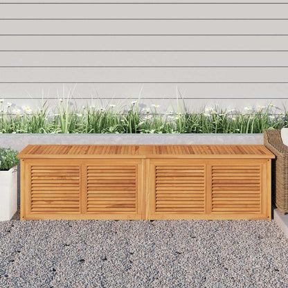 Contenitore Giardino con Borsa 200x50x55 cm Legno Massello Teak