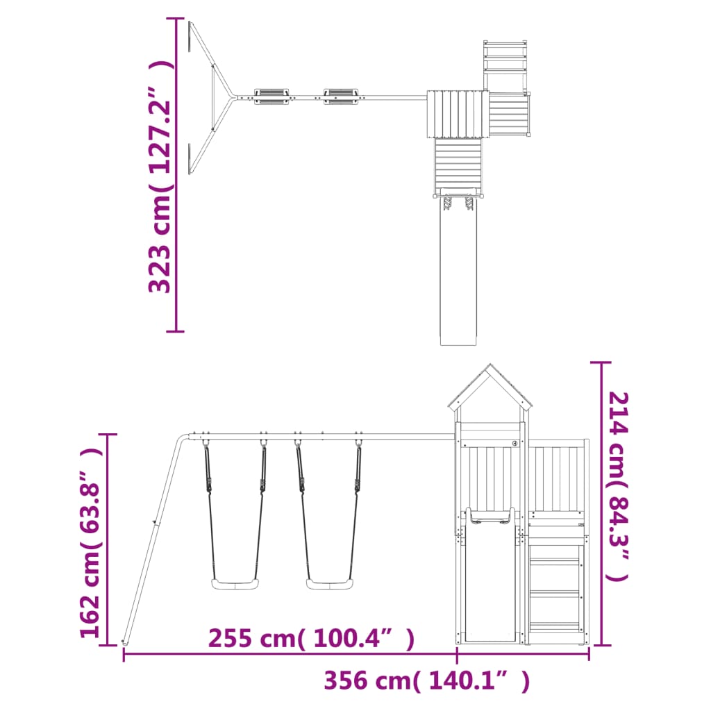 Set da Gioco da Esterno in Legno Massello di Douglas - homemem39