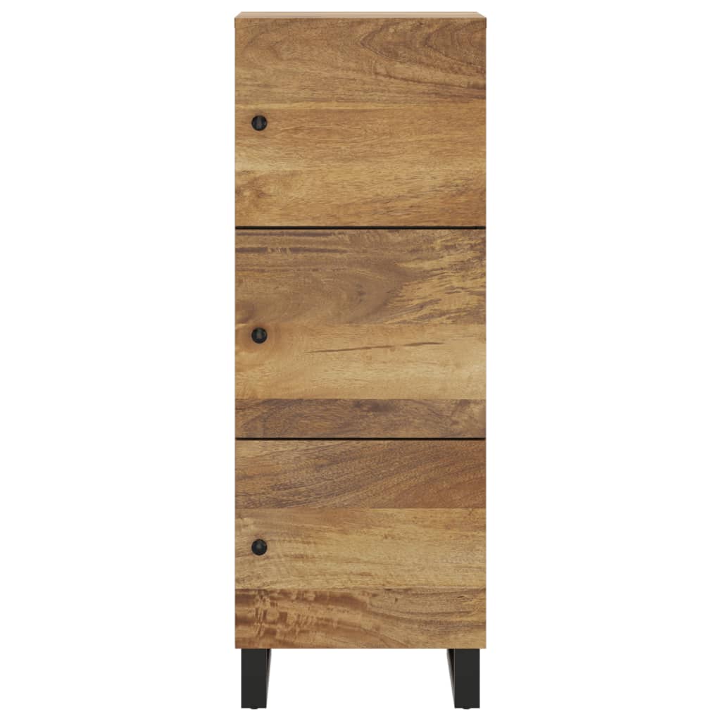 Credenza con 3 Ante 40x33x110 cm Legno Massello Mango e Ferro - homemem39