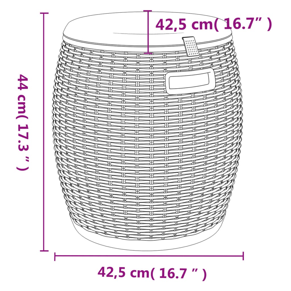 Contenitore da Giardino 4 in 1 Polipropilene Nero