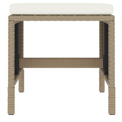 Set da Pranzo da Giardino 6 pz con Cuscini Beige in Polyrattan - homemem39